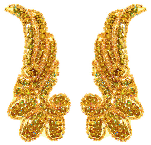 Beaded Wing Appliqué Motif – 13x5.5cm (2pcs) Sequin Embellishment