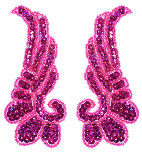 Beaded Wing Appliqué Motif – 13x5.5cm (2pcs) Sequin Embellishment