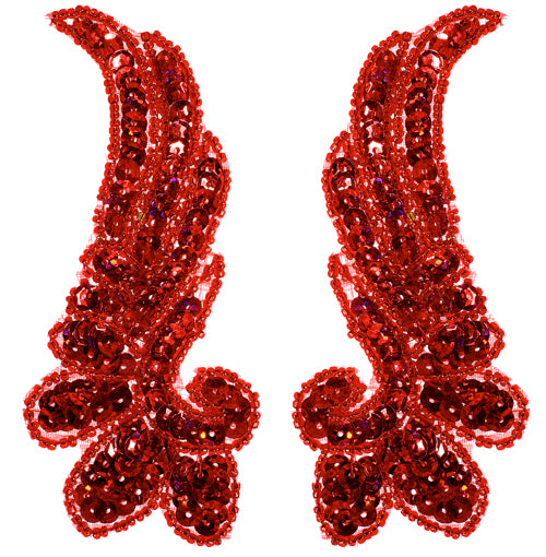 Beaded Wing Appliqué Motif – 13x5.5cm (2pcs) Sequin Embellishment