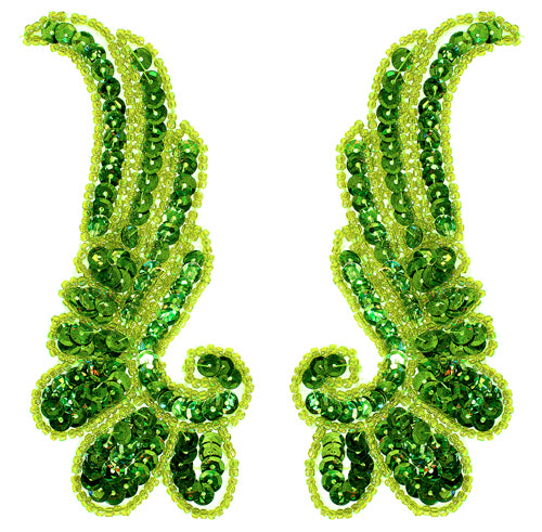 Beaded Wing Appliqué Motif – 13x5.5cm (2pcs) Sequin Embellishment