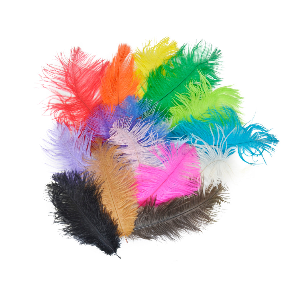 Premium Ostrich Feathers – 3-6” Drabs & Large Plumes for Weddings, Centerpieces, Costumes, & More!