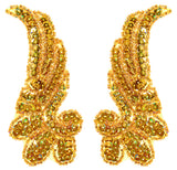 Beaded Wing Appliqué Motif – 13x5.5cm (2pcs) Sequin Embellishment