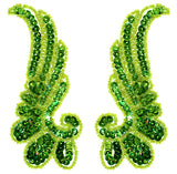 Beaded Wing Appliqué Motif – 13x5.5cm (2pcs) Sequin Embellishment